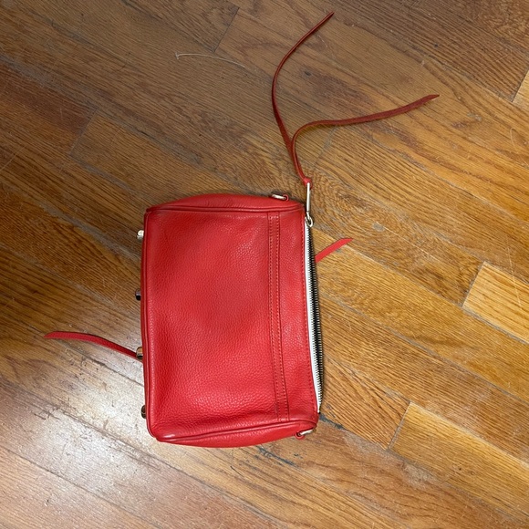 Used red and black Rebecca Minkoff clutch, fair condition - Picture 2 of 4